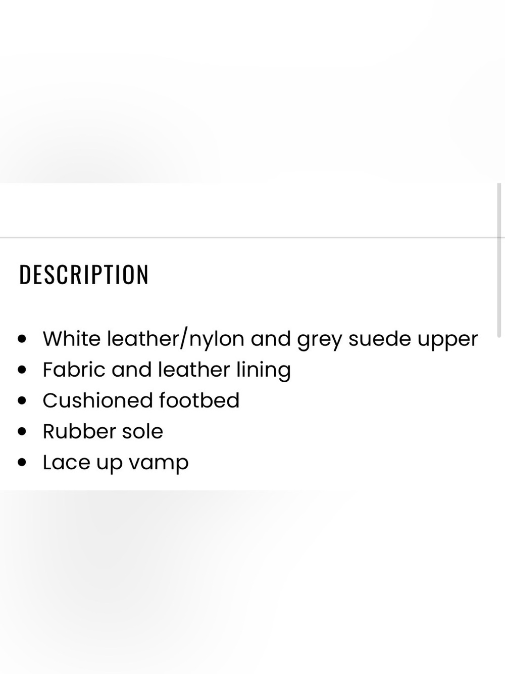 NWT VOILE BLANCHE STORM FLEX SNEAKER WHITE/GREY - Picture 5 of 15